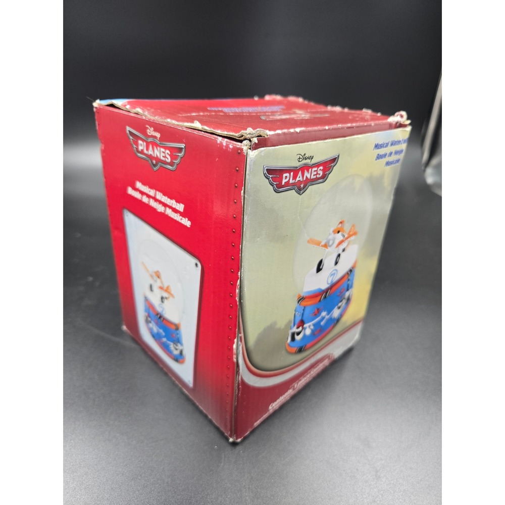 Disney Planes Dusty Crophopper Musical Waterball Snow Globe with Box